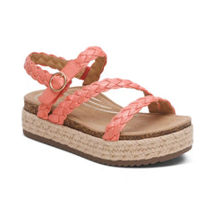 Julia Arch Support Platform Sandal - Coral