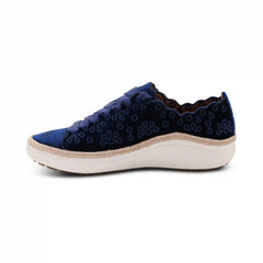 Charlotte Lace-Up Sneaker - Navy Velvet