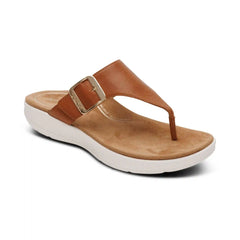 Donna Adjustable Thong Sandal - Cognac