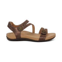 Jess Adjustable Quarter Strap Sandal - Bronze