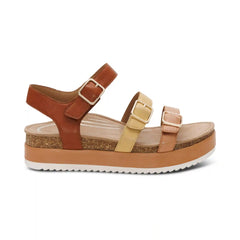 Aria Arch Support Platform Sandal - Sand Multi