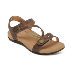Jess Adjustable Quarter Strap Sandal - Bronze