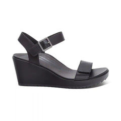 Andrea Quarter Strap Wedge - Black