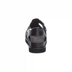 Romy Quarter Strap Cork Flat Sandal - Black