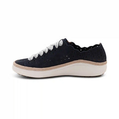 Charlotte Lace-Up Sneaker - Navy Nubuck