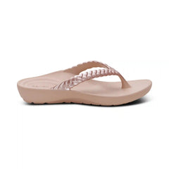 Vicki Braided Thong Sandal - Light Pink Gloss