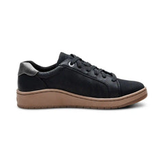 Michaela Lace-Up Sneaker - Black/Brown