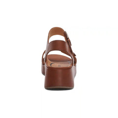 Ariel Adjustable Quarter Strap Wedge - Dark Brown