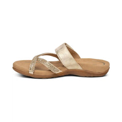Izzy Adjustable Slide Sandal - Gold