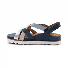 Carmen Cross Band Adjustable Sandal - Navy Multi