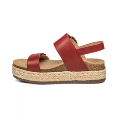 Vania Arch Support Platform Sandal - Red