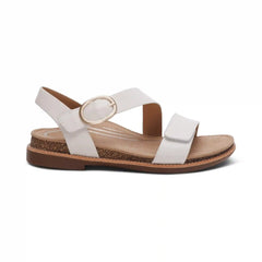 Tamara Asymmetrical Quarter Strap Sandal - Ivory