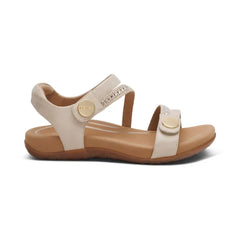 Jess Adjustable Quarter Strap Sandal - Champagne Sparkle