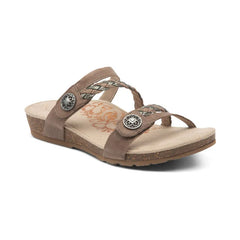 Janey Braided Slide - Stone