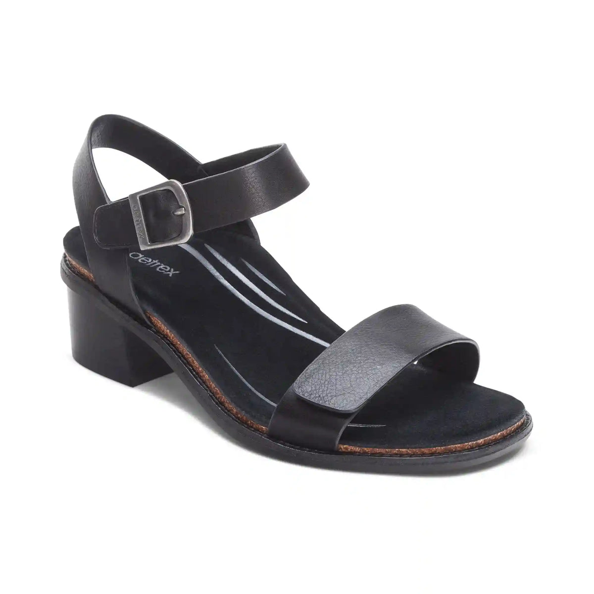 Mae Adjustable Quarter Strap Heel - Black