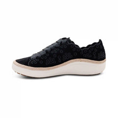 Charlotte Lace-Up Sneaker - Black Velvet