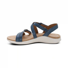Hadley Adjustable Quarter Strap Sandal - Hazy Blue