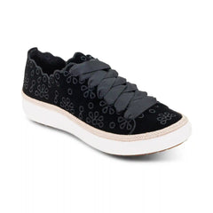 Charlotte Lace-Up Sneaker - Black Velvet