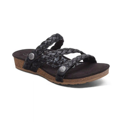 Josie Braided Slide - Black