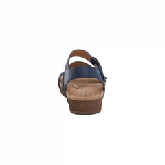 Lilly Adjustable Quarter Strap Sandal - Navy Cutout