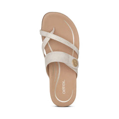 Izzy Adjustable Slide Sandal - Light Gold