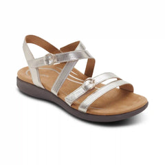 Hadley Adjustable Quarter Strap Sandal - Champagne