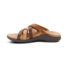 Kasey Adjustable Slide Sandal - Tan Multi