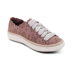 Charlotte Lace-Up Sneaker - Mauve Nubuck