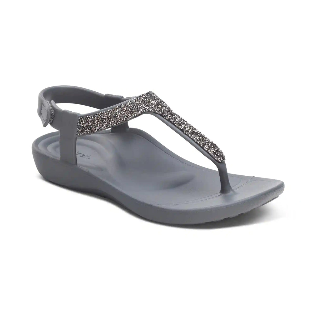 Skyler Thong Sandal - Pewter Embellished
