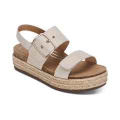 Vania Arch Support Platform Sandal - Cream