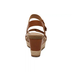 Sydney Quarter Strap Espadrille Wedge - Cognac