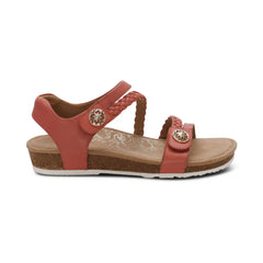 Jillian Braided Quarter Strap Sandal - Antique Rose