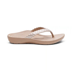 Vicki Braided Thong Sandal - Champagne Gloss