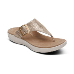 Donna Adjustable Thong Sandal - Champagne