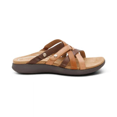 Kasey Adjustable Slide Sandal - Tan Multi