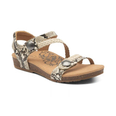Jillian Braided Quarter Strap Sandal - Snake