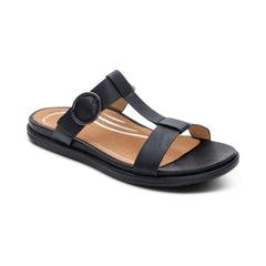 Blaire Adjustable Slide Sandal - Black