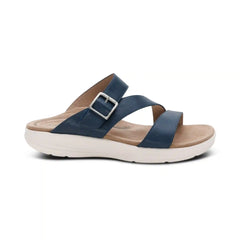 Jenny Adjustable Slide Sandal - Navy