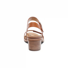 Mae Adjustable Quarter Strap Heel - Cognac