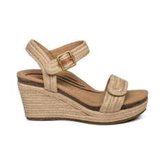 Sydney Quarter Strap Espadrille Wedge - Natural
