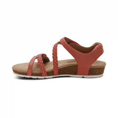 Jillian Braided Quarter Strap Sandal - Antique Rose