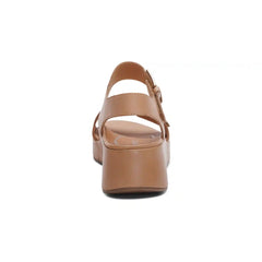 Ariel Adjustable Quarter Strap Wedge  - Sand