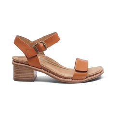 Mae Adjustable Quarter Strap Heel - Cognac