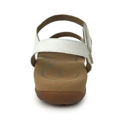 Gabby Adjustable Quarter Strap Sandal - White