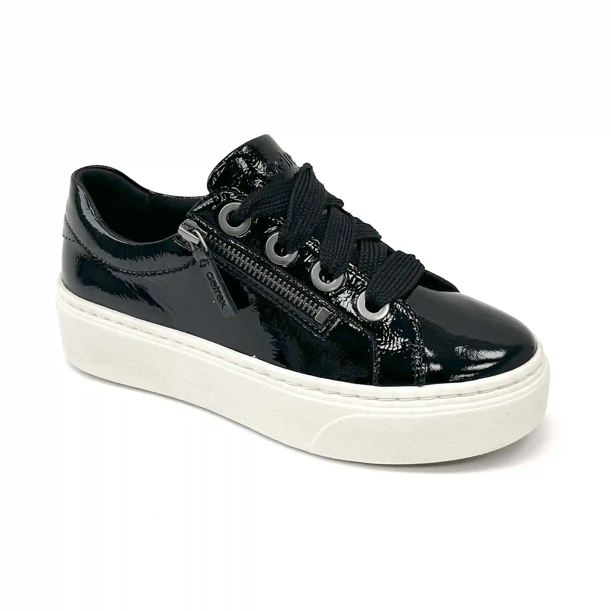 Aubrey Arch Support Platform Sneaker - Black Patent