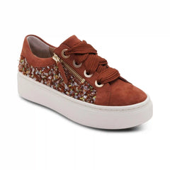 Aubrey Arch Support Platform Sneaker - Russet Knit