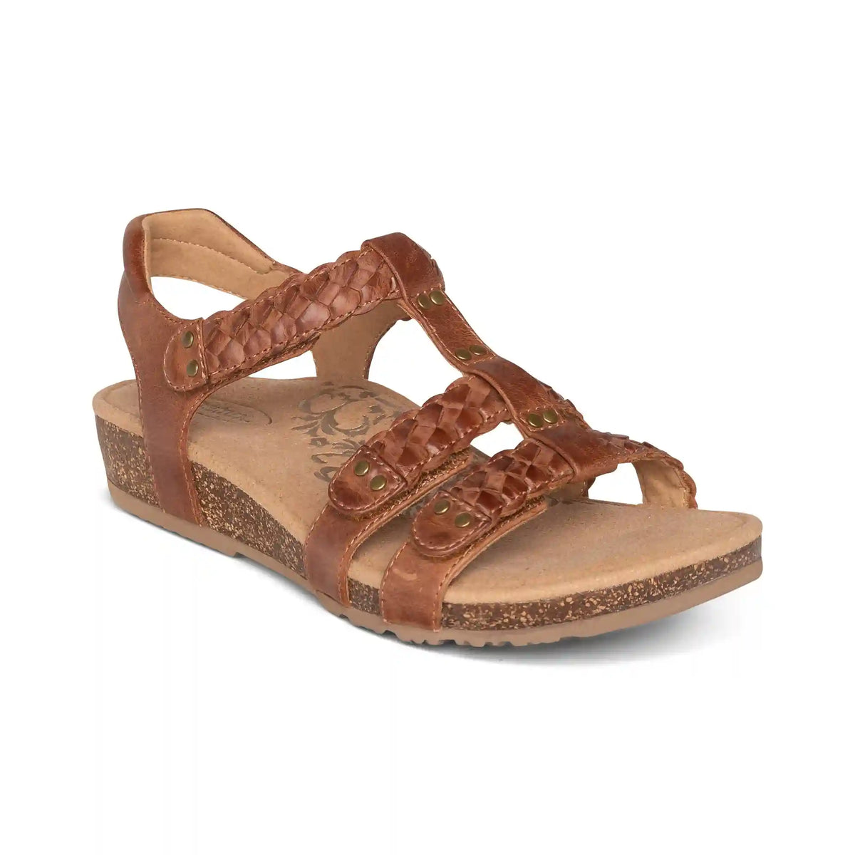 Reese Adjustable Gladiator Sandal - Cognac Brown