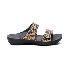 Kaia Two Band Slide - Leopard
