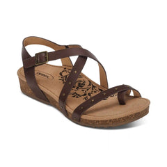 Lauren Quarter Strap Sandal - Coffee