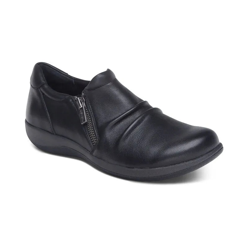 Katie Side Zip Slip-On - Black